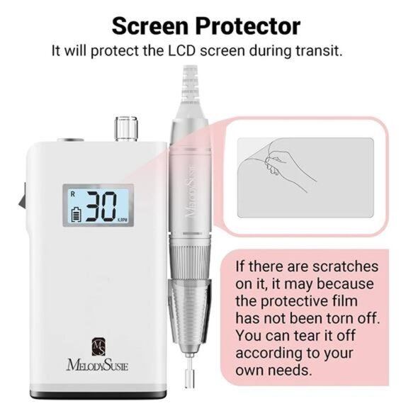 Professional Rechargeable 30000 rpm Nail Drill,SC320H Portable Electric E File - Picture 6 of 7